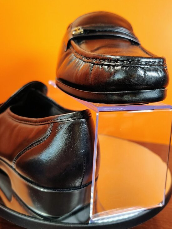 Florsheim Riva Moc Toe Bit Loafer | Black Kidskin Leather | Size 9 D main image 9